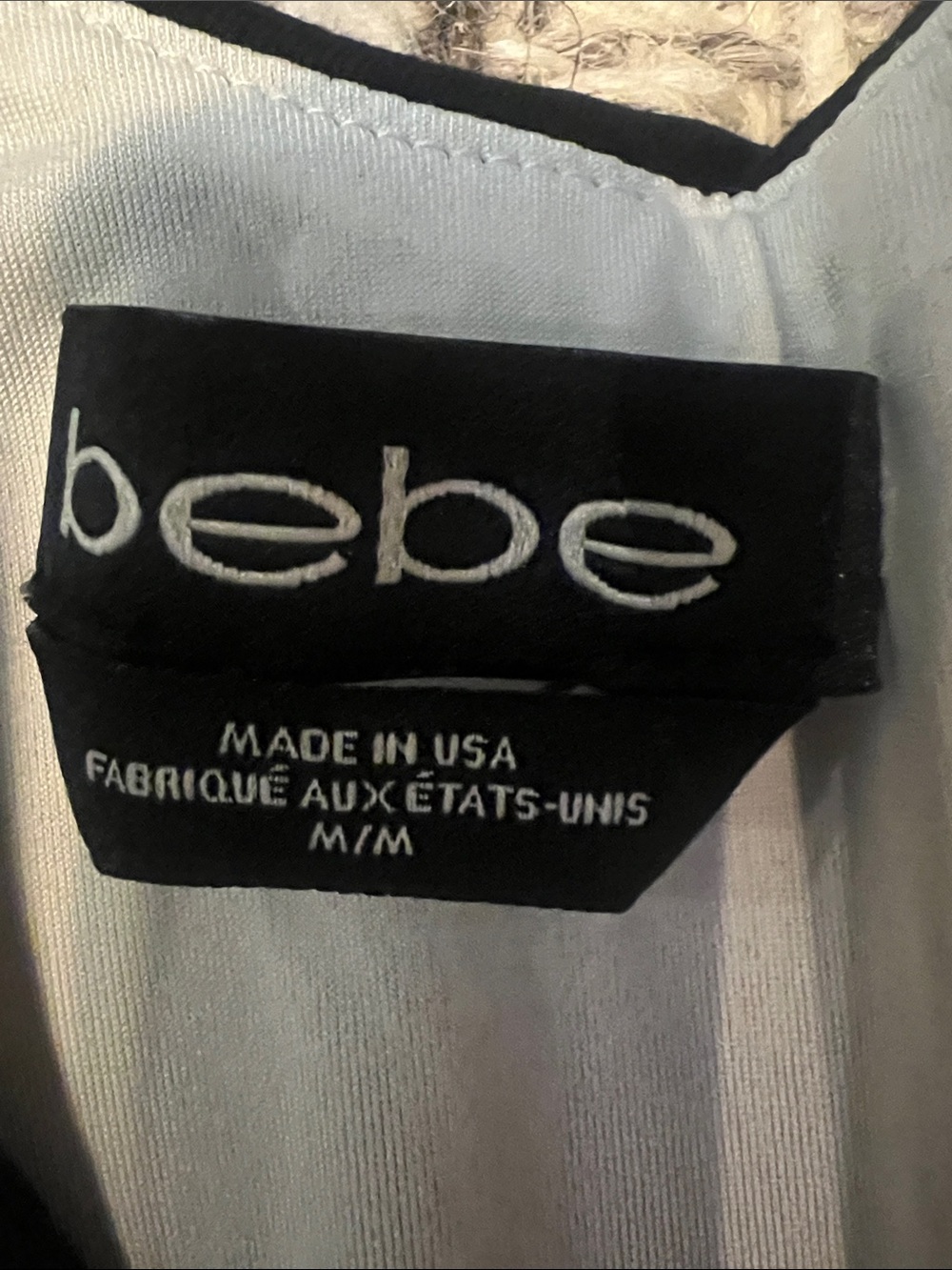 bebe Black & White Colorblock Peplum Halter Top - Picture 3 of 4